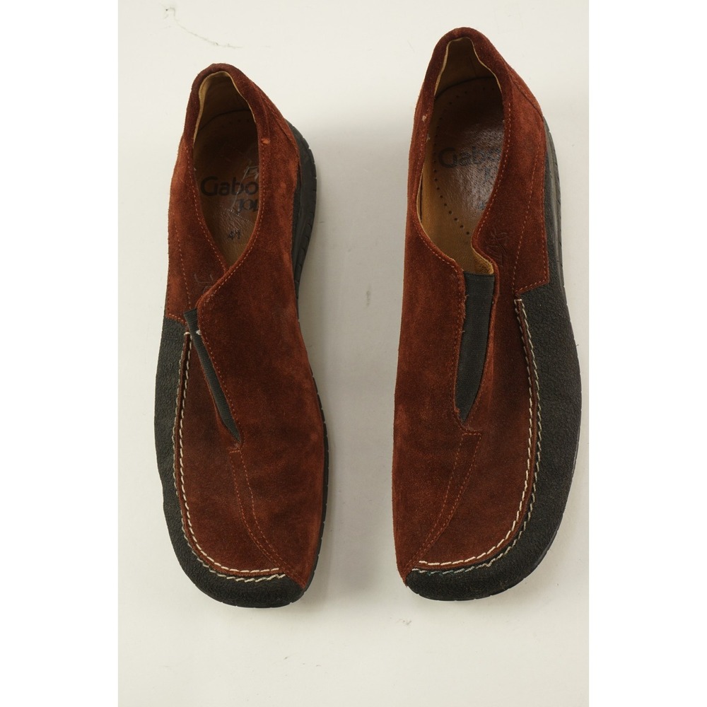Gabor Jollys Red Suede Leather & Rubber Slip On Stretch Comfort Walking Shoes 41 - Picture 2 of 8